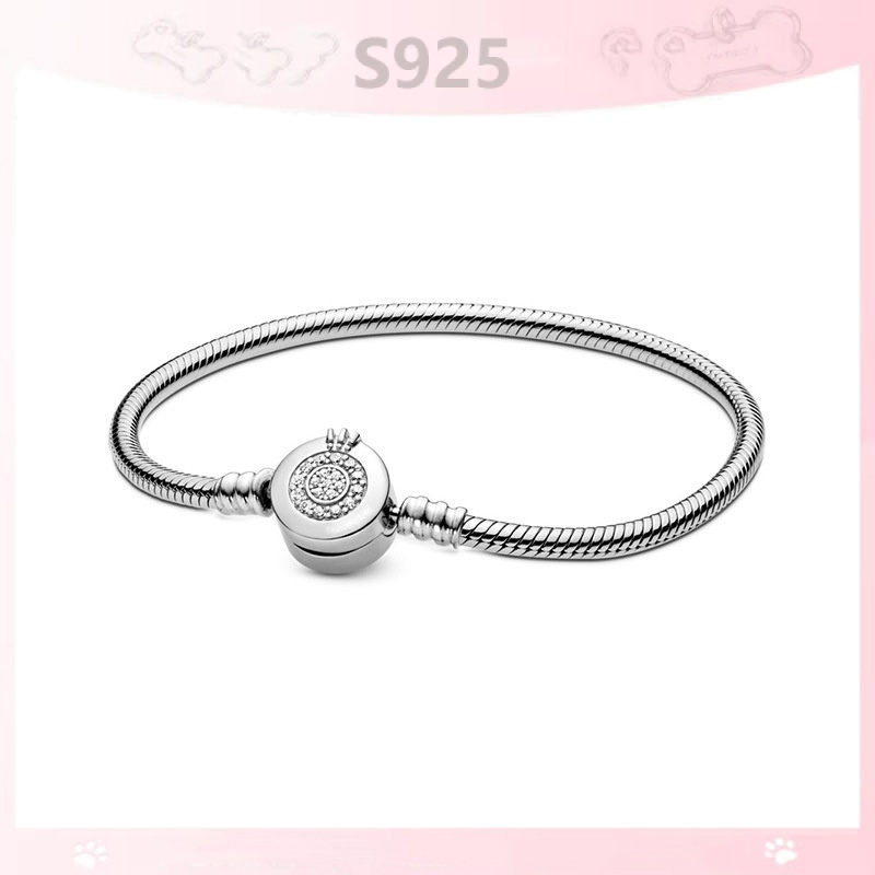 Vòng Tay Mạ Bạc 925 Thiết Kế Dạng Da Rắn Thanh Lịch Thời Trang