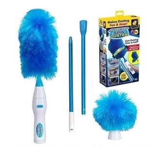 Chổi Lông Quét Bụi Tĩnh Điện Tự Động 360 độ, Chổi Quét Bụi  Spin DUSTER Thông Minh Đa Năng Chức Năng chạy bằng pin AAA