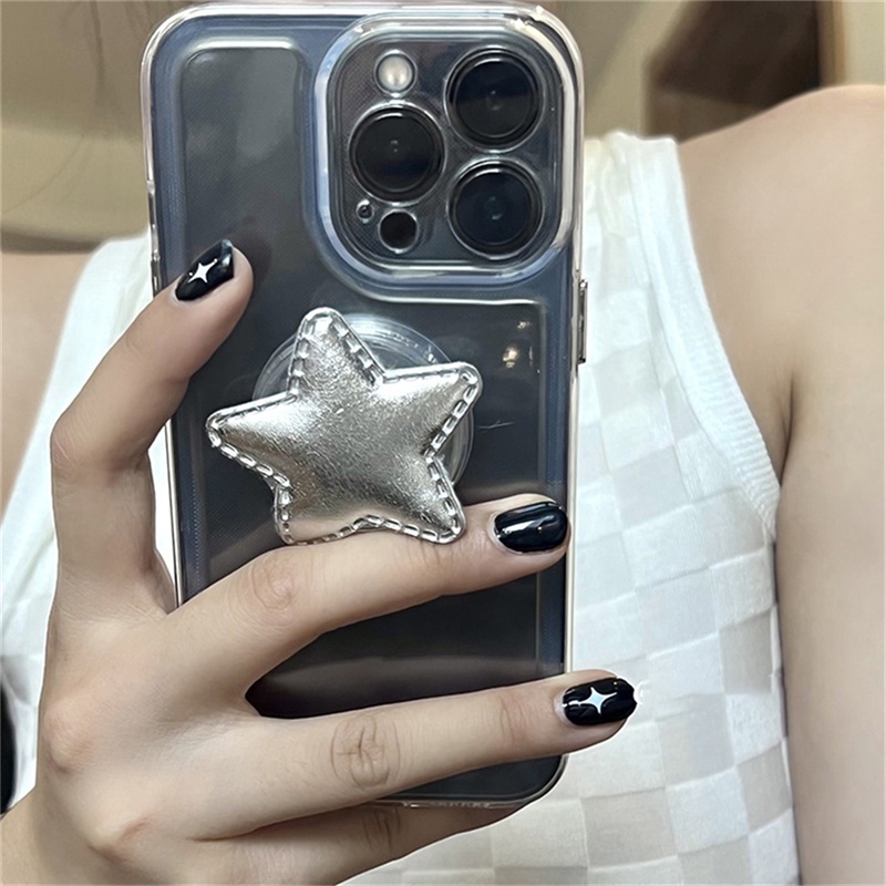 Nhẫn Đỡ Điện Thoại Hình Ngôi Sao 3D Phong Cách Hàn Quốc