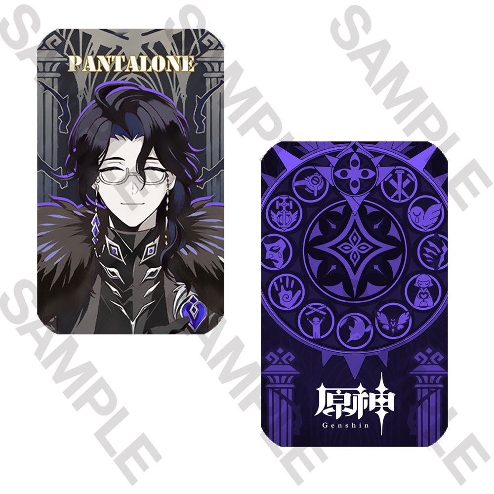 Ảnh card bo góc in hình GENSHIN IMPACT ver HẮC ÁM thẻ bo viền 5*8cm game chibi sưu tầm