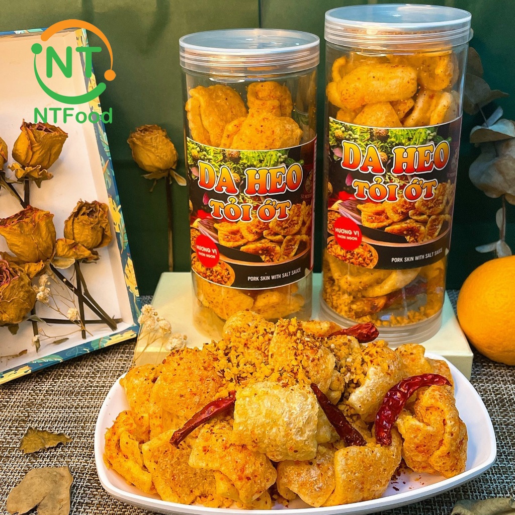 Da heo chiên giòn tỏi ớt NTFood 160Gr - Nhất Tín Food