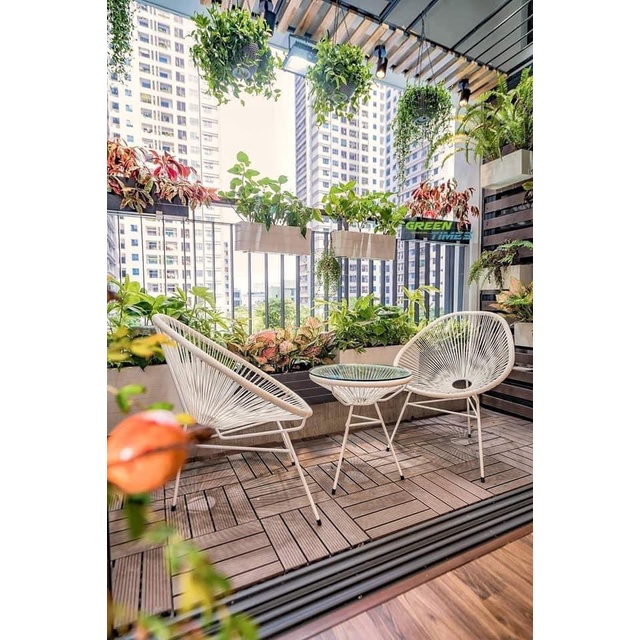 BỘ BÀN GHẾ DÂY VĂNG APULLICO, Ghế ban công, cafe