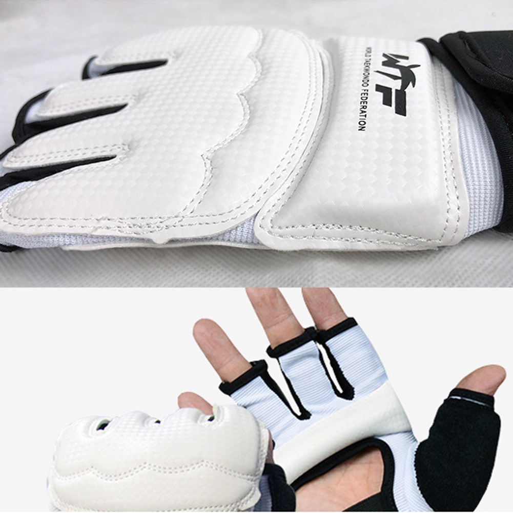 Găng Tay Da Hở Ngón Tập Boxing Karate Taekwondo CR1
