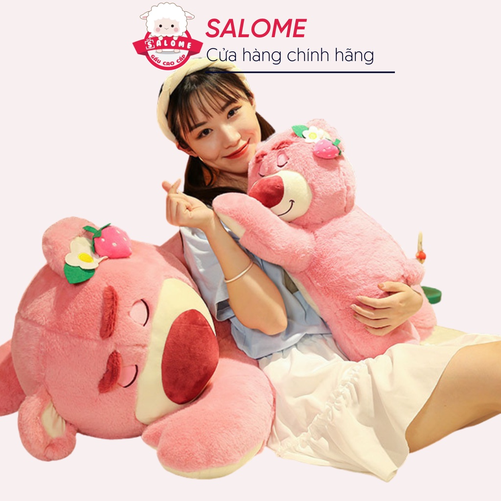 Gấu Bông Gấu Lotso Dâu 25cm SALOME TPHCM, Thú Teddy Hồng Qùa Tặng Cao Cấp
