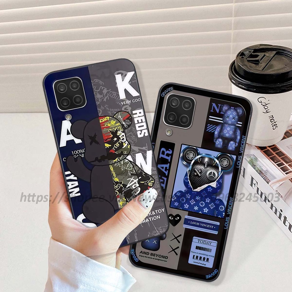 Ốp Samsung A12 / M12 / A22 4G / A22 5G in hình Bear Brick,K@ws,smile,...hot trend