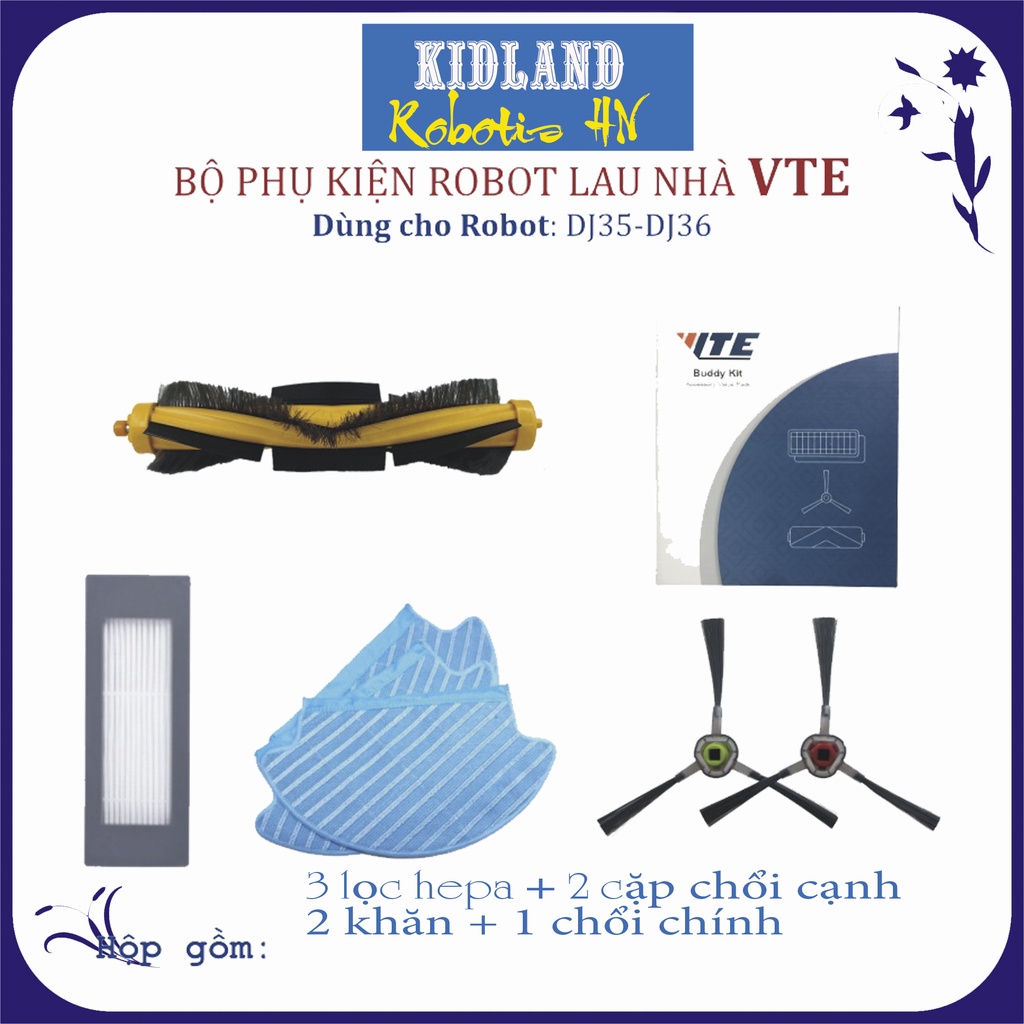 Bộ Phụ Kiện Thay Thế CHÍNH HÃNG VTE Cho Robot Hút Bụi DJ35-DJ36