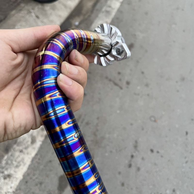 Cổ Pô Titanlium dành cho Wave - Dream - Wave A - futer led - RSX