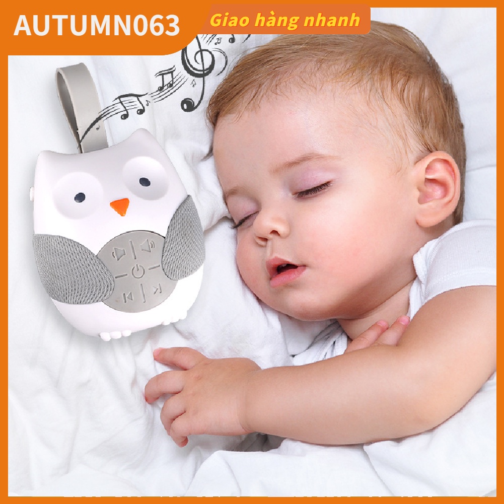 Baby Shusher Màu trắng Hình dạng con cú dễ thương Di động Trẻ sơ sinh Coaxing Ngủ Hỗ trợ máy nghe nhạc Máy phát âm thanh Autumn063