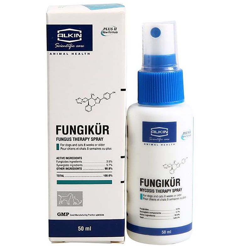 [ RẺ VÔ ĐỊCH ] XỊT NẤM ALKIN FUNGIKUR 50ML - LỌ XỊT VIÊM DA CHÓ MÈO