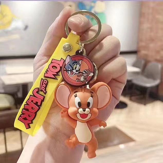 Móc Chìa Khoá Xe Máy Mèo Con Chuột Dễ Thương Tom and Jerry Móc Khóa Phụ Kiện Túi Xách