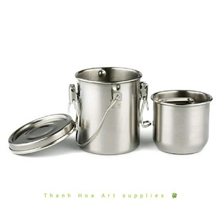 Bình rửa cọ vẽ sơn dầu [Portable Stainless steel brush washer]