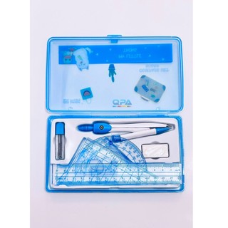 Bộ Compa 7 món (compa, ống chì kim, gôm, 4 thước)