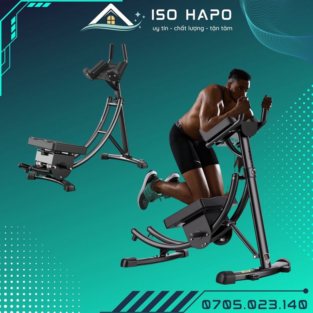 Máy tập cơ bụng phiên bản cao cấp đệm xoay có đồng hồ đo nhịp, máy gập bụng tập gym giúp tăng cơ giảm mỡ