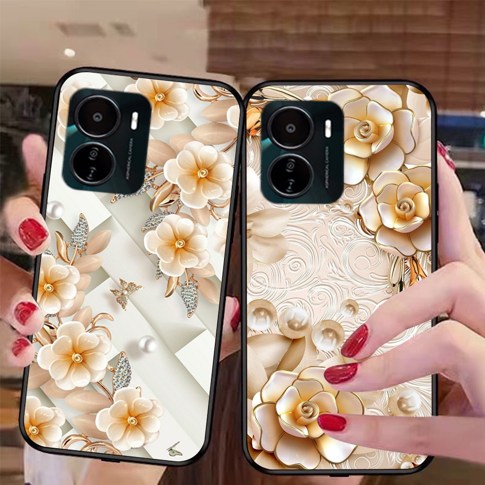 Ốp lưng vivo y16 / vivo y15s / vivo y15a in hình hoa , ốp nữ sang trọng