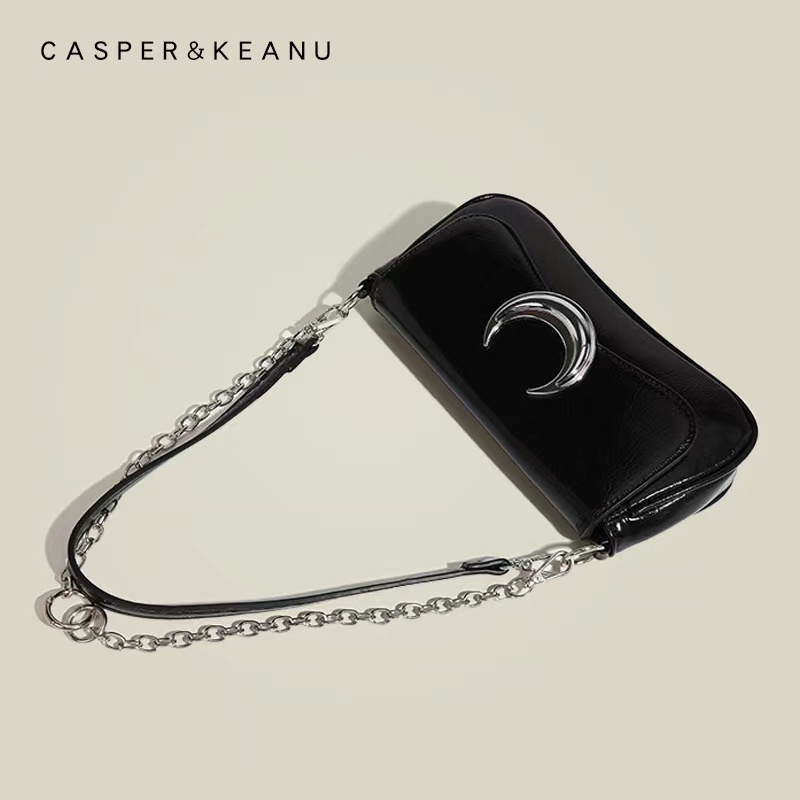 Niche Túi Xách Một Bên Vai Thời Trang Cao Cấp Cảm Giác Khóa Mặt Trăng Thời Trang Xu Hướng Mới Cho Nữ