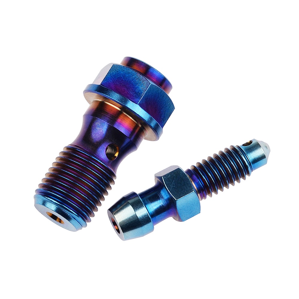 Bu lông và van xả Wanyifa Banjo chất liệu titan dạng kẹp phanh đơn M10x1.0 /1.25mm