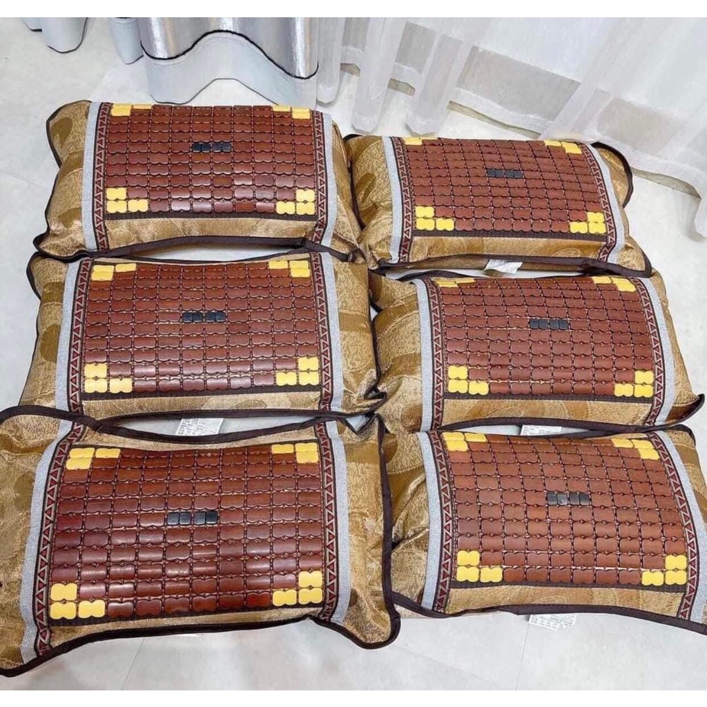 [FREESHIP❤️] GỐI TRÚC MÂY HẠT ĐIỀU HOÀ CAO CẤP (vỏ+lõi)