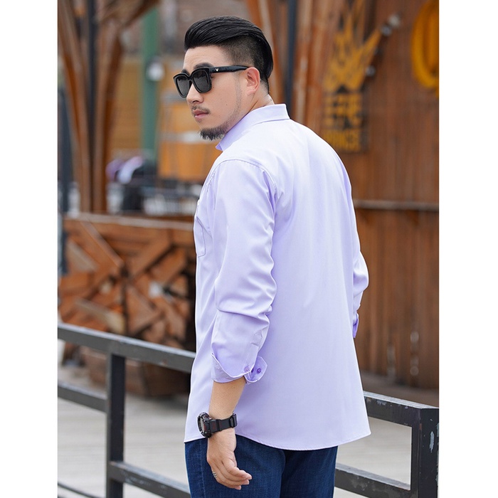 Nam & Nữ 12XL Lớn 5XL 6XL 7XL 8XL 10XL#Áo Sơ Mi Dài Tay Màu Trơn Phong Cách Doanh Nhân Cổ Điển 39; s