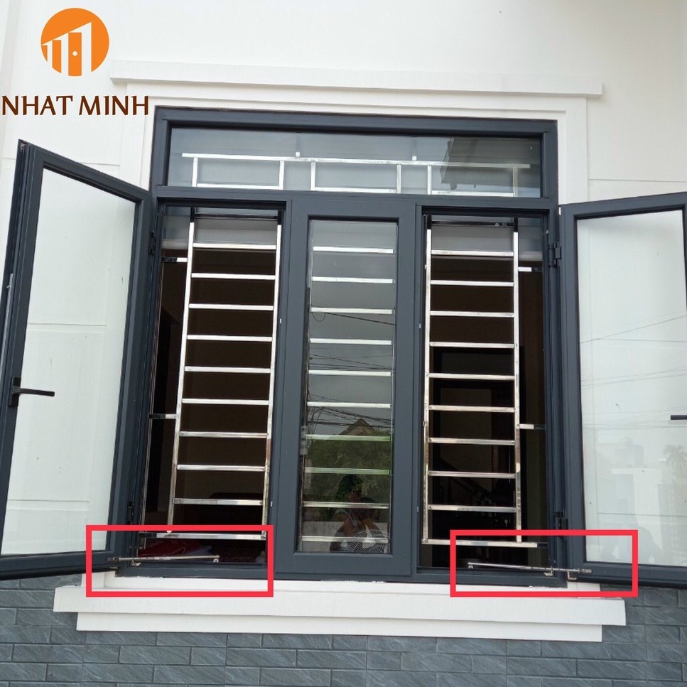 Chống Giữ Cửa Sổ Thông Minh Dành Cho Cửa Nhôm Kính Chất Liệu Inox Thanh Chống Gió Cửa Sổ Thanh Chống Sập Cửa Thanh Đẩy