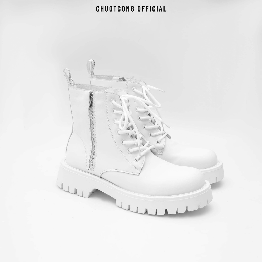 BOOTS DÂY KÉO TRẮNG- CHUOTCONG 18623