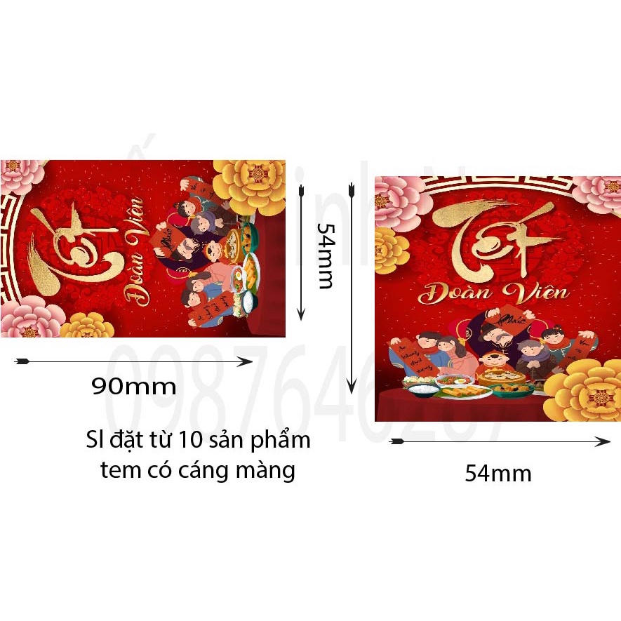 15 Tem dán sản phẩm Tết