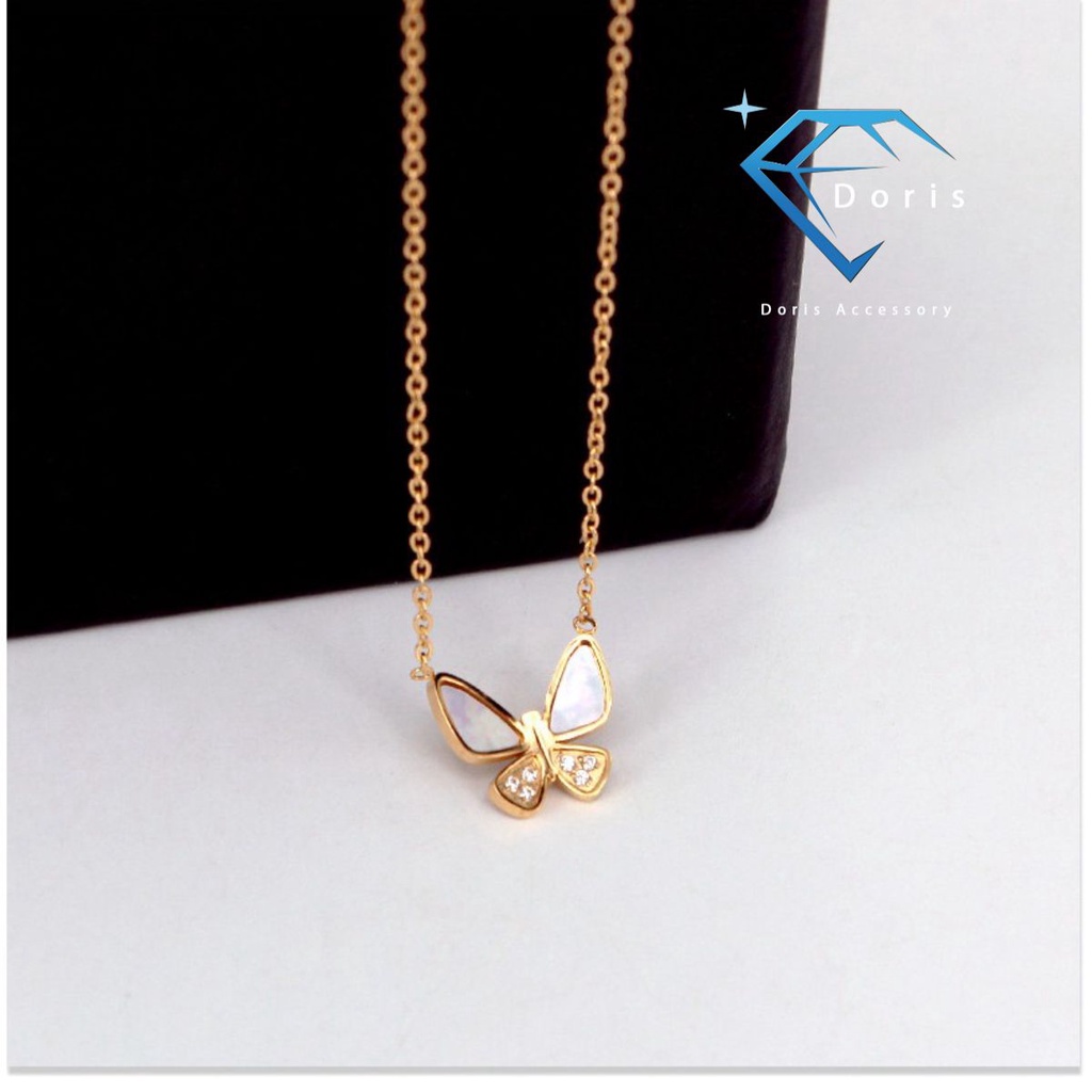 Dây chuyền nữ Doris titan bướm xà cừ Gold / Silver / Rose Gold X6-212