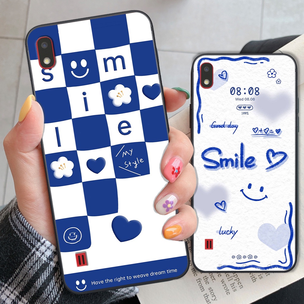 Ốp Samsung A10 / M10 in hình gấu vịt caro nhiều màu sắc ngộ nghĩnh dễ thương