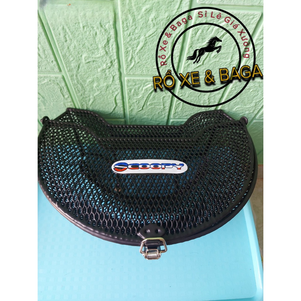 [ Xe Scoopy ] [ HCM ] Rổ Xe Scoopy Đen Có Nắp Đậy