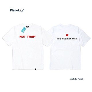 Áo thun tay lỡ NOT TRAP 100% cotton 2 màu đen/trắng - áo thun oversized Planet form rộng