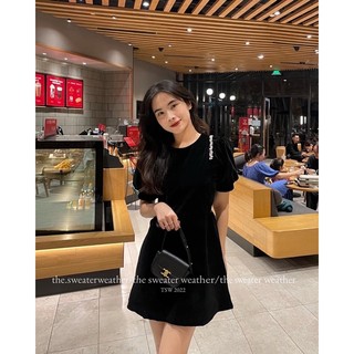 Váy nhung ĐÍNH ĐÁ cutout eo the.sweaterweather TSW (ảnh thật)