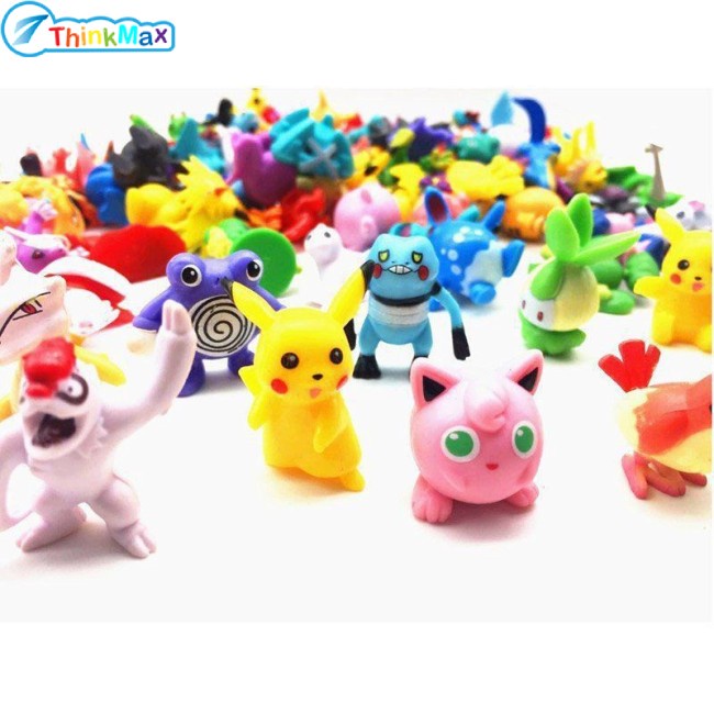Thinkmax Set 24 mô hình đồ chơi THINKMAX nhân vật hoạt hình Pokemon dễ thương để trưng bày trang trí 2-3cm