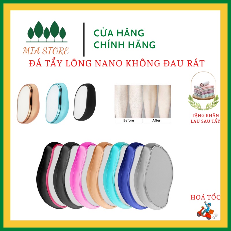 CHE TÊN SP COMBO Đá tẩy lông, wax lông nách, bikini, vùng kín, đá tẩy lông nano không đau và serum triệt lông