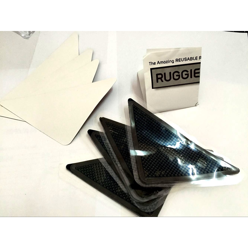 Hộp 4 miếng dán Ruggiec cố định thảm, khăn bàn chống trơn trượt