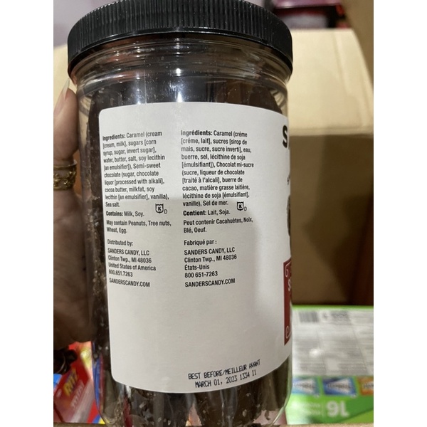 Socola SANDERS VỊ CARAMEL MUỐI BIỂN 1.02kg  Sea salt caramels