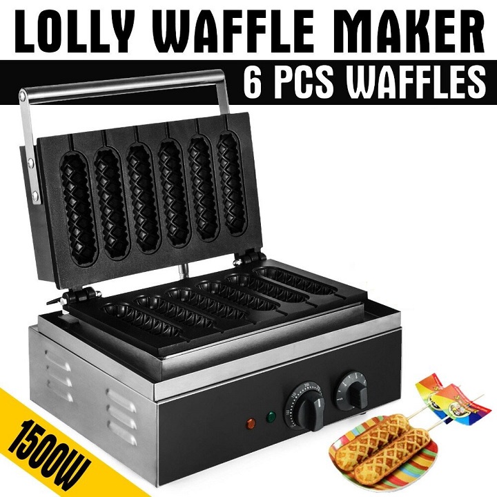 Máy Nướng Bánh Hình Xúc Xích 6 Cái - Máy Nướng Bánh Đường Phố Tặng Kèm Công Thức Chuẩn Ngon Của Trường Dạy