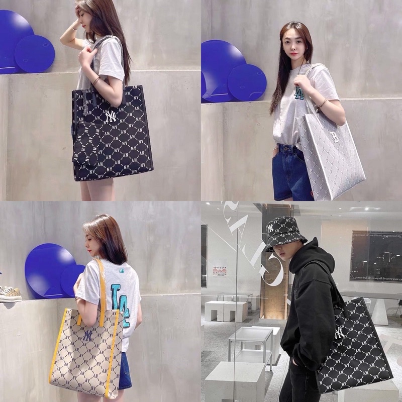 Tote - Túi MLB Monogram Jacquard Mini Crossbody Bag New York Yankees 3AORL031NK0005 - 50BKS