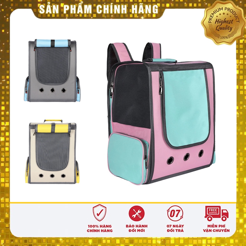 BALO CHÓ MÈO CÓ RÈM CHE, TRÁNH ÁNH NẮNG TRỰC TIẾP SIZE LỚN 10KG - BALO VẬN CHUYỂN THÚ CƯNG CAO CẤP, CHÍNH HÃNG