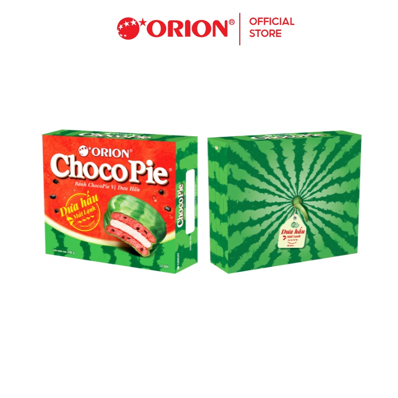 Hộp 12 gói bánh Orion ChocoPie Dưa Hấu (372g)