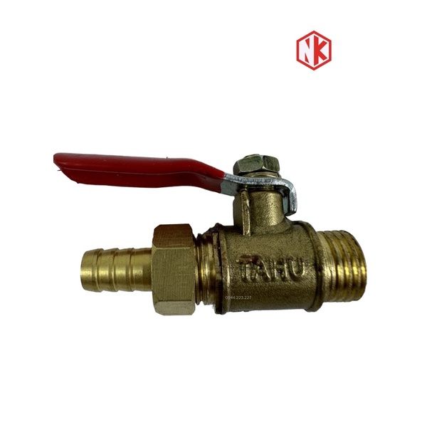 Van bi khóa hơi đồng thau 13mm ren ngoài Đài Loan