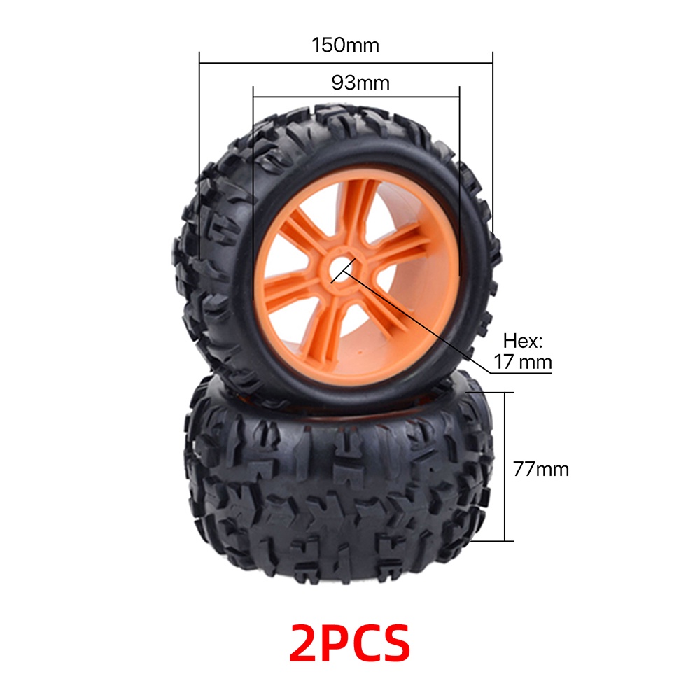 Bộ 4 Bánh Xe 170mm 150mm 17mm Cho Xe Điều Khiển HSP HPI Redcat Traxxas Trx4 1 / 8