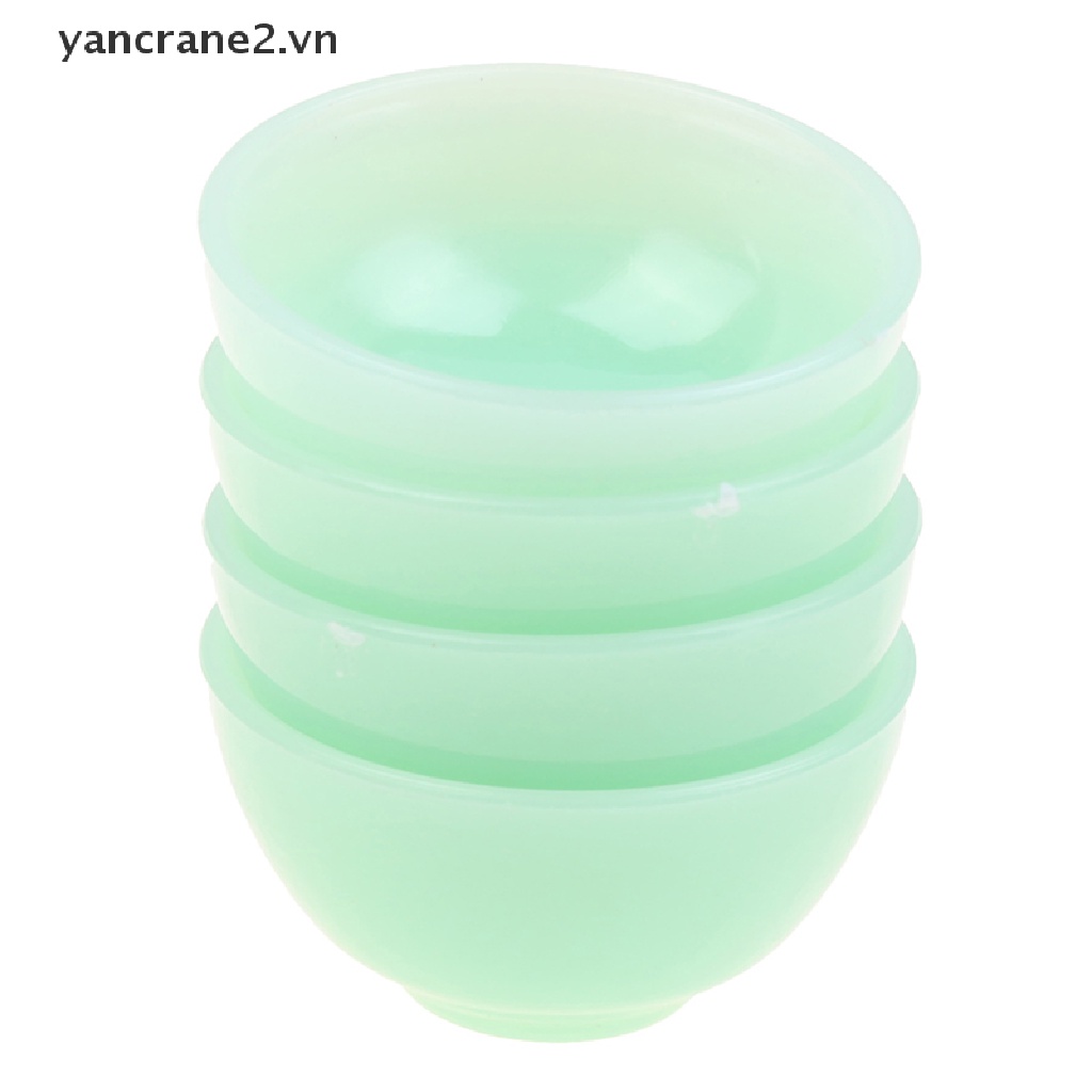 Bộ 4 Tô Chén Ăn Cơm Đồ Chơi Màu Sắc Trang Trí Nhà Búp Bê {yancrane2.vn}