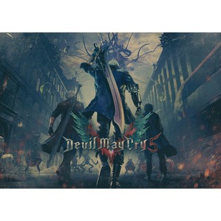 Poster game devil may cry 5 phong cách retro
