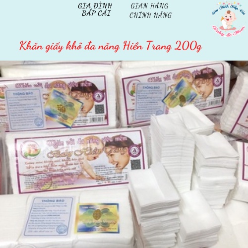 Thanh Lý Giấy đa năng Baby Hiền Trang các loại Khăn vải khô Vệ sinh cho bé hoặc Tẩy trang