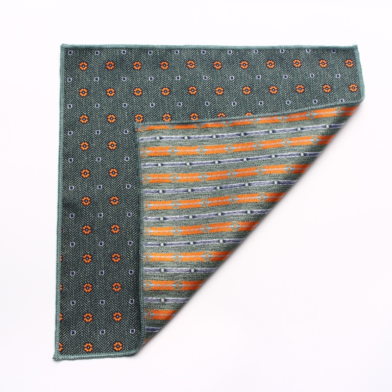 Khăn Tay Lụa Polyester Hình Vuông Phong Cách Retro Thời Trang Cho Nam