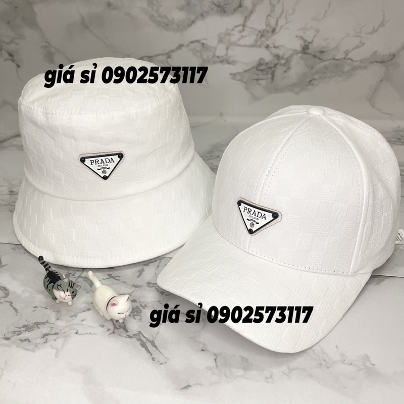Cặp nón kết lưỡi trai - mũ bucket XỐP PRA mạc sắt thời trang cao cấp unisex full tem
