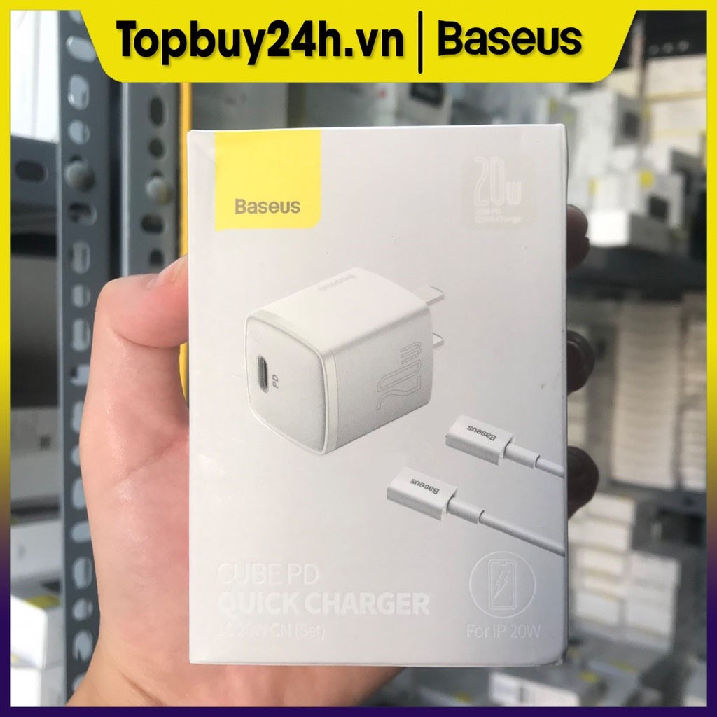 Bộ Sạc Baseus USB Ty-pe C chuẩn PD 20W/GaN5 20W Bộ Sạc Di Động USB C Hỗ Trợ Sạc Ty-pe C Sạc Nhanh