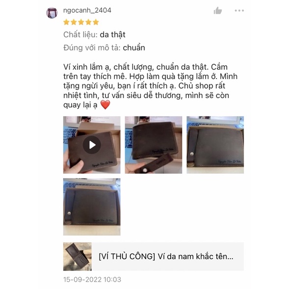 Ví da nam khắc tên theo yêu cầu, chất liệu da bò thật, tặng kèm móc khóa da,làm quà tặng sinh nhật
