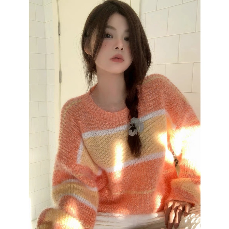 Áo len kim sa nữ dáng croptop dày dặn