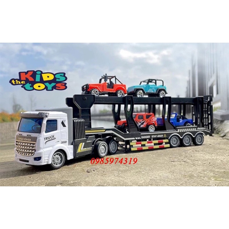 Xe Container điều khiển thông minh từ xa và 4 xe ô tô con siêu đẹp