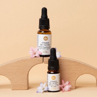 Vitamin D3K2 Mk7 Sunday Natural 20ml Đức giúp hấp thụ canxi phát triển Chiều Cao tối ưu cho trẻ từ sơ sinh